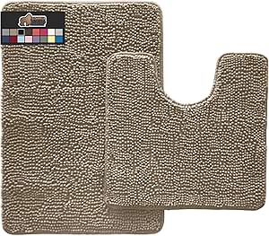 Gorilla Grip Area Rug Set - Soft Chenille Bathroom Mats