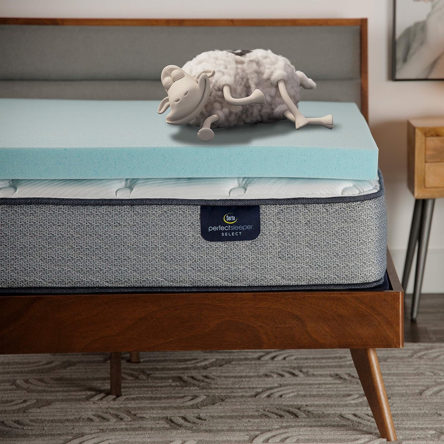 Serta ThermaGel Cooling Memory Foam Mattress Topper for Comfort