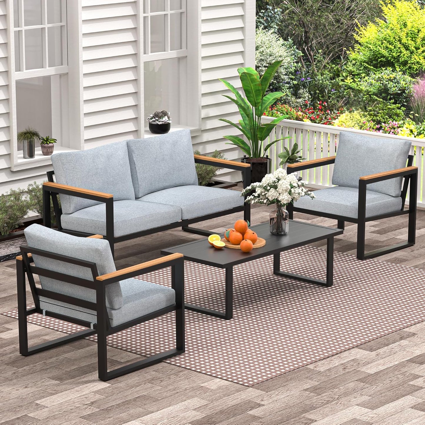 Patio Furniture Set with Cushions for Stylish Outdoor Living
