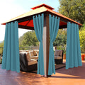 Outdoor Curtains for Patio Waterproof Blackout Teal - Privacy