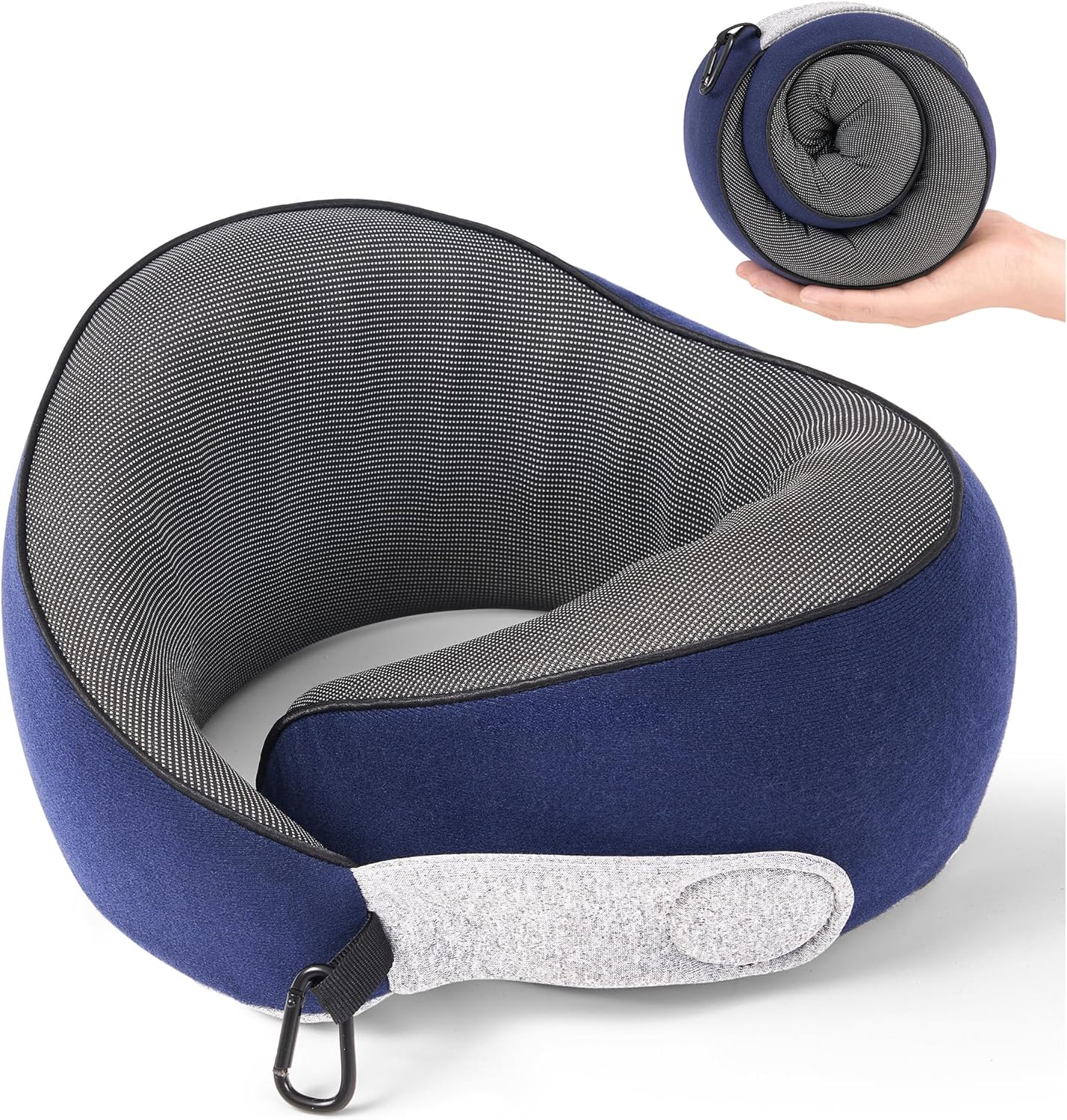 Travel Pillow with 100% Pure Memory Foam for Ultimate Comfort