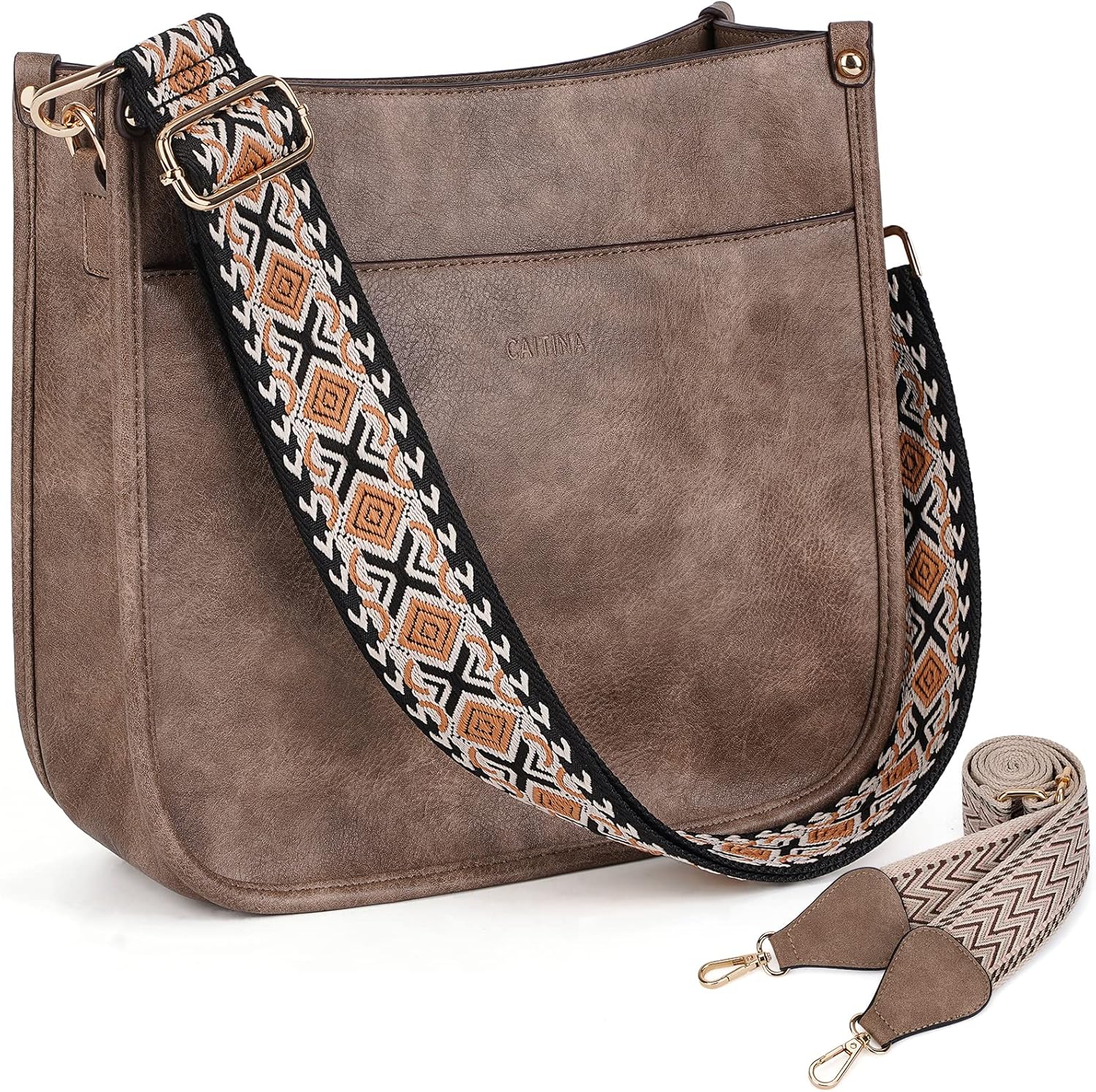 Trendy Vegan Leather Crossbody Bag for Women with Adjustable Straps