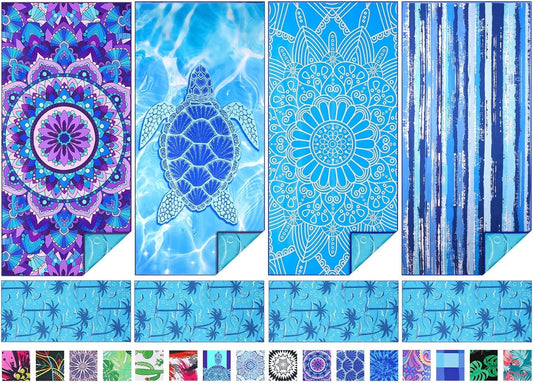 Extra Large Microfiber Beach Towels for Travel and Sports