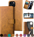 DuckSky Leather Wallet Case for iPhone 15 Plus 6.7in - RFID Card Folio