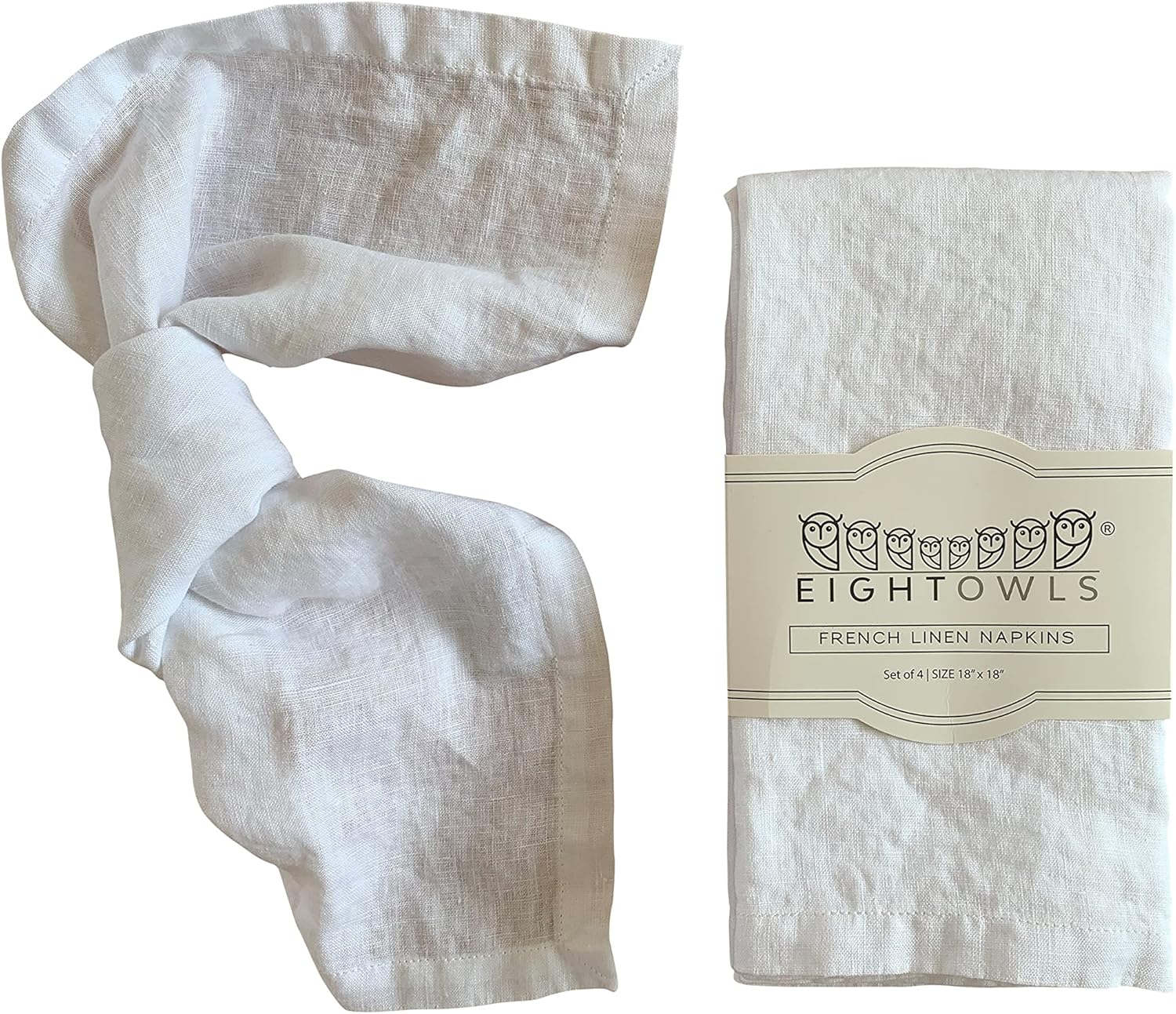 Linen Napkins 100% French Flax Stonewashed Pure Linen Cloth