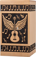 INTAJ Rosewood Urn for Ashes - Hand-Crafted Guitar Wings Wooden Urn