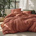 Bedsure Linen Duvet Cover King - Breathable Cotton Linen Blend