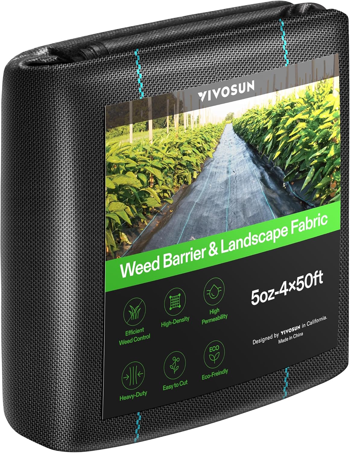 VIVOSUN Premium Weed Barrier Landscape Fabric for Effective Control