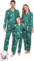 Family Christmas Pajama Set in Red Green Prints - Matching Holiday PJs