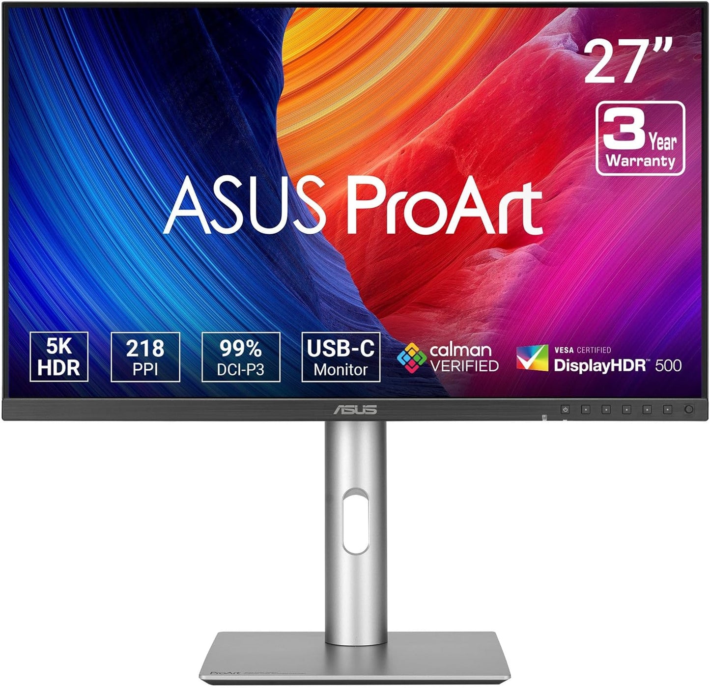 ASUS ProArt 5K HDR Monitor - Color Accurate, USB-C PD 96W