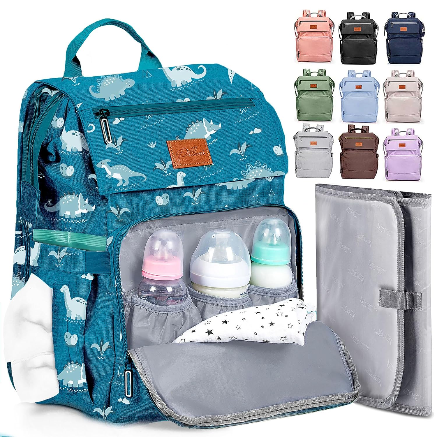 PILLANI Baby Diaper Bag Backpack - Large Waterproof Travel Bag