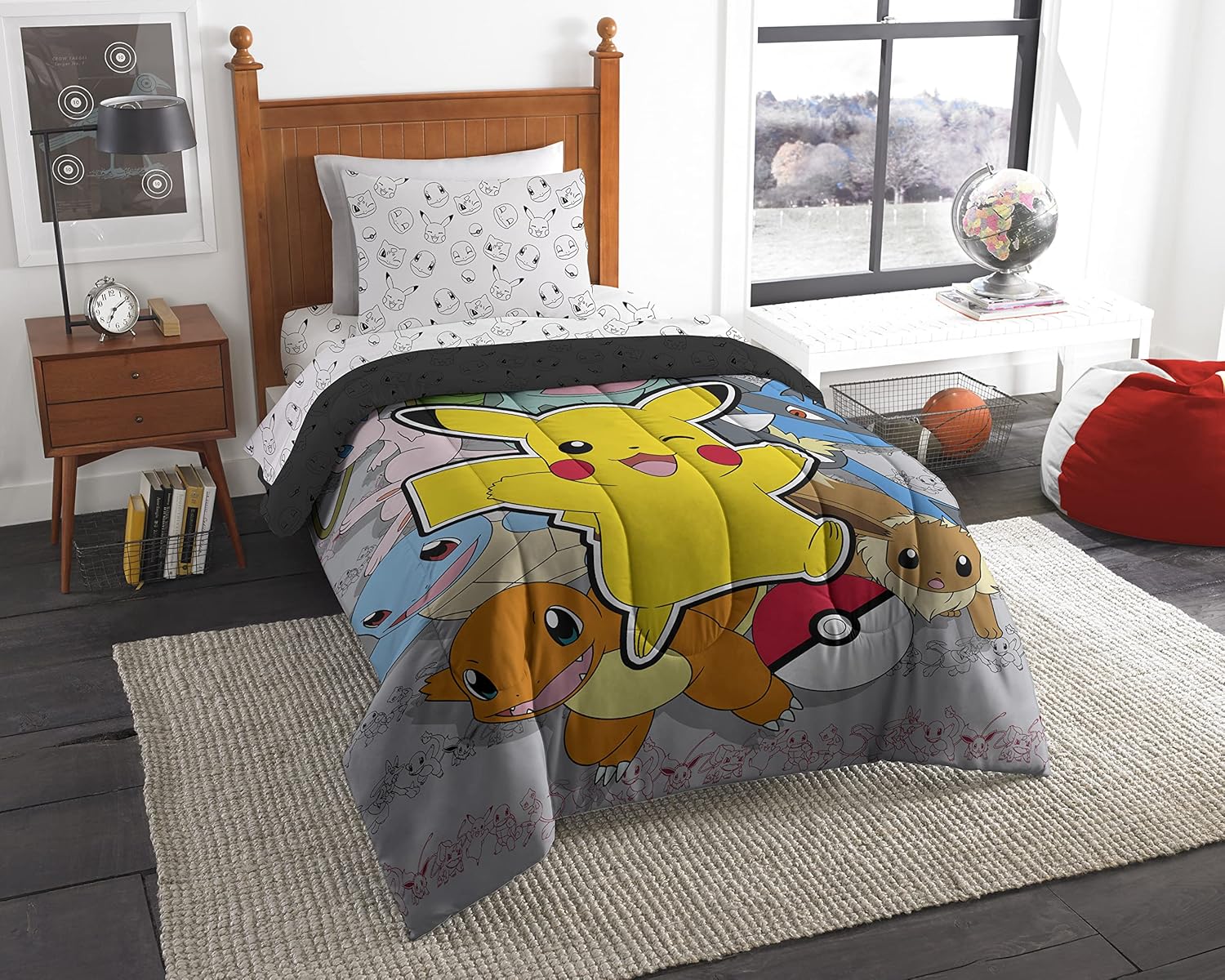 Northwest Pokemon Twin Bed in a Bag Set for Anime Fans