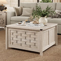 LINSY HOME Rustic Coffee Table with Hidden Storage