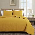Chezmoi Collection Austin King Bedspread Set - Oversized Mustard