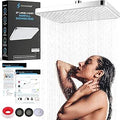12 in Rectangle Rain Shower Head - Large Coverage Ceiling or Wall