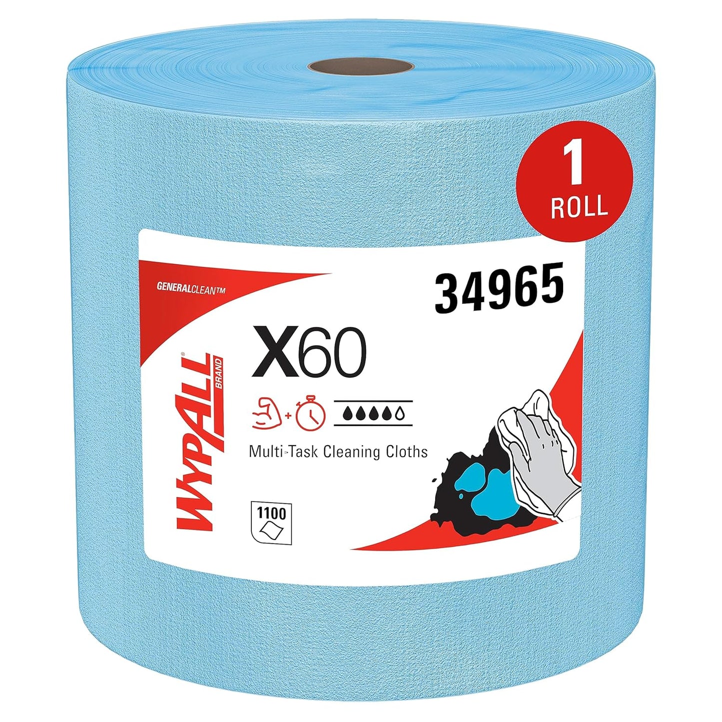 WypAll GeneralClean X60 Cloths for Effective Multi-Task Cleaning