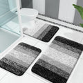 OLANLY Microfiber Bath Rugs Set of 3 Soft and Absorbent Mats