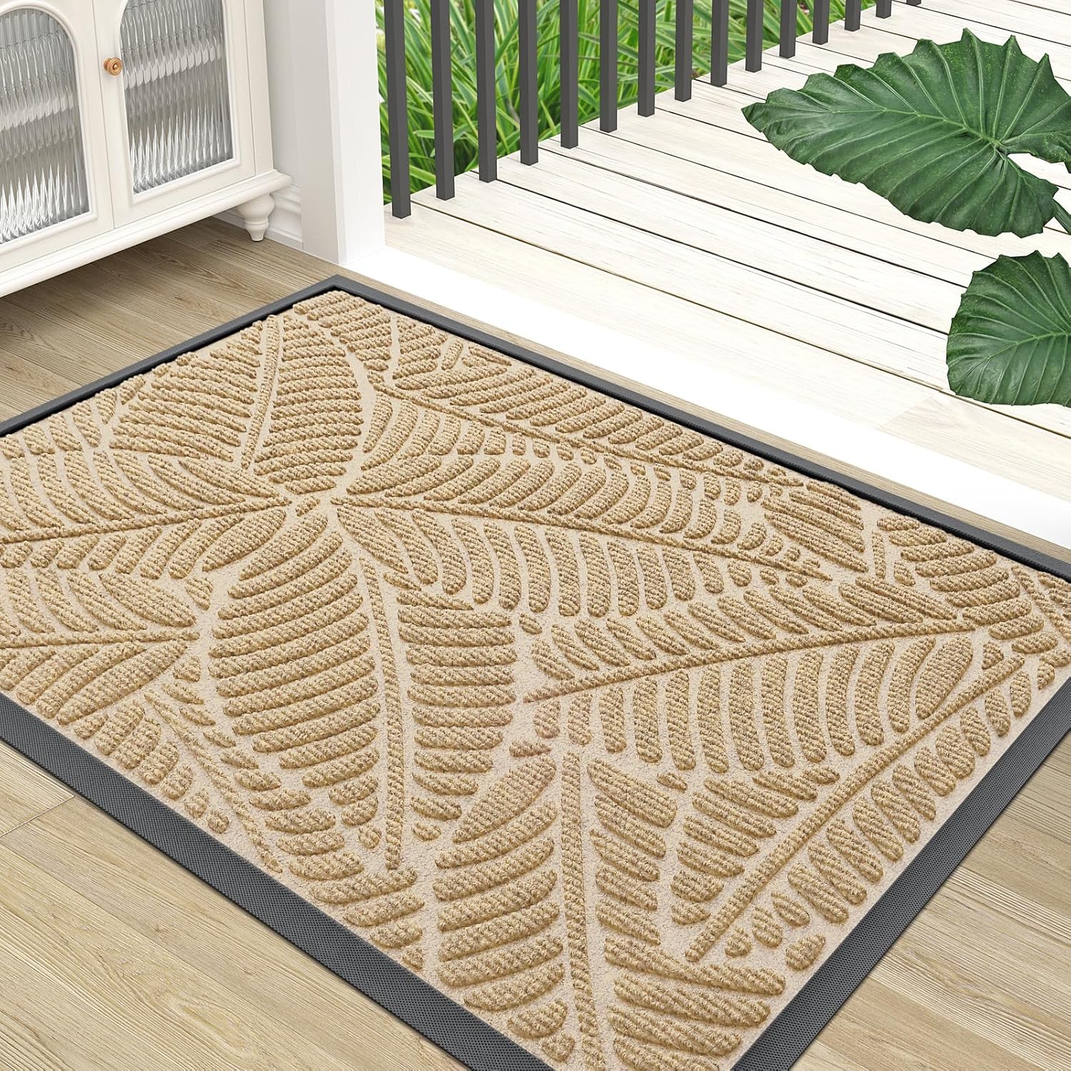 Colorxy Waterproof Doormat: Sturdy Natural Rubber Indoor Mat