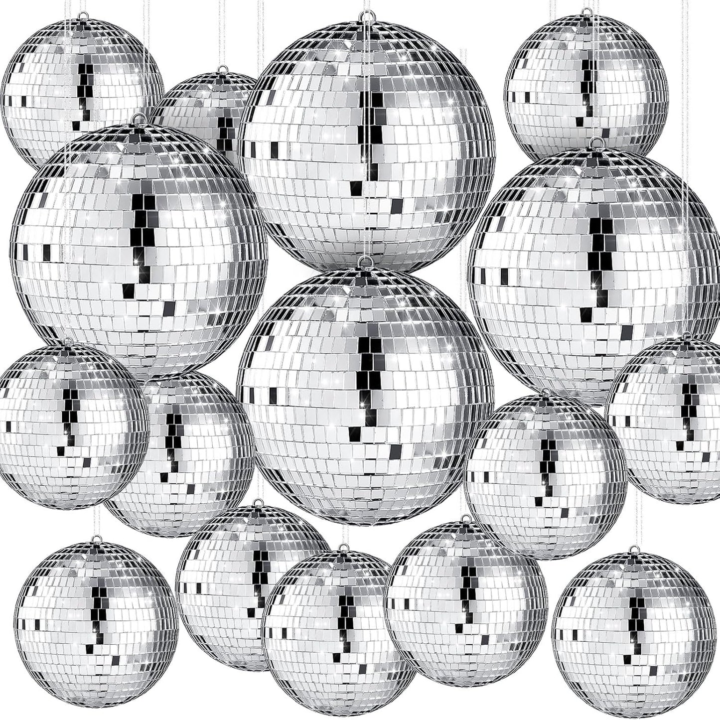 Libima 12 Pack Large Disco Ball Set for Party Decorations