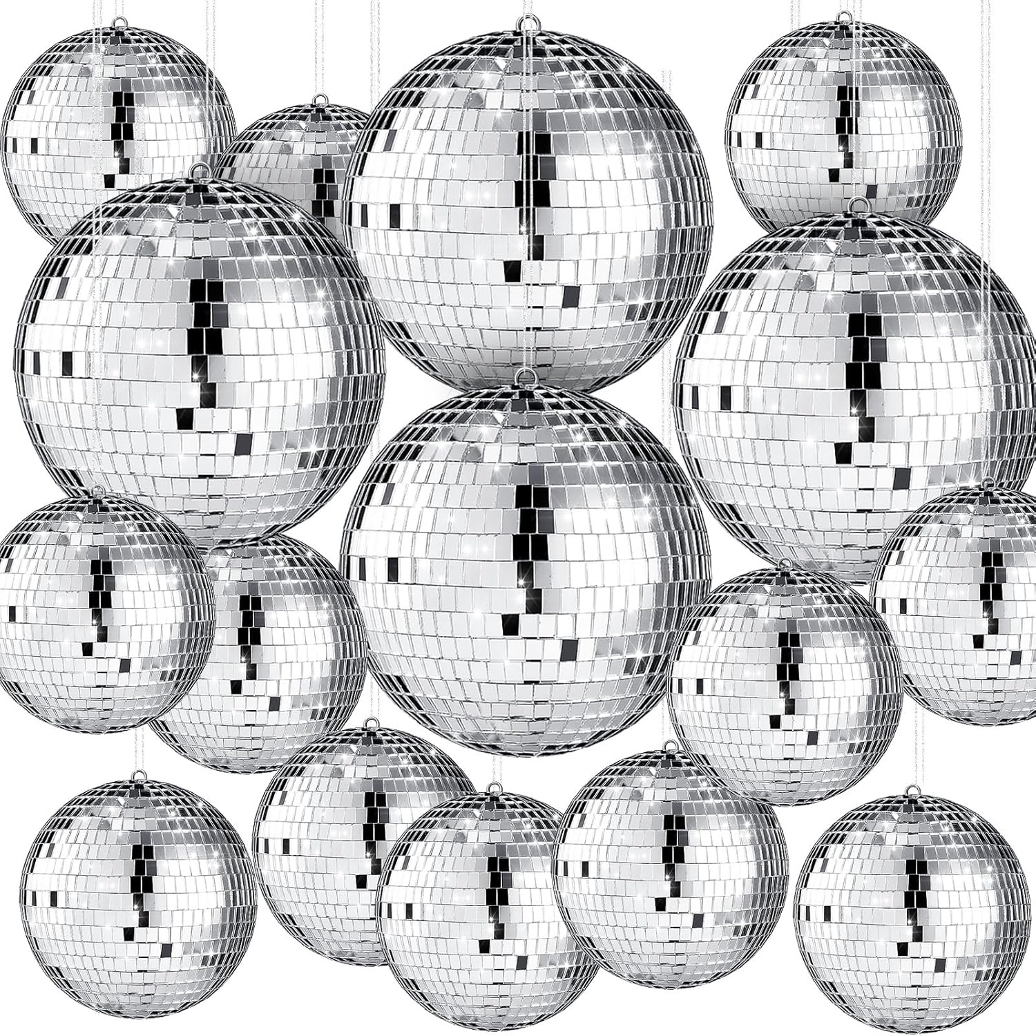 Libima 12 Pack Large Disco Ball Set for Party Decorations