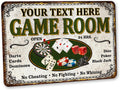 Personalized Game Room Sign Custom Game Room Decor - Durable USA Made
