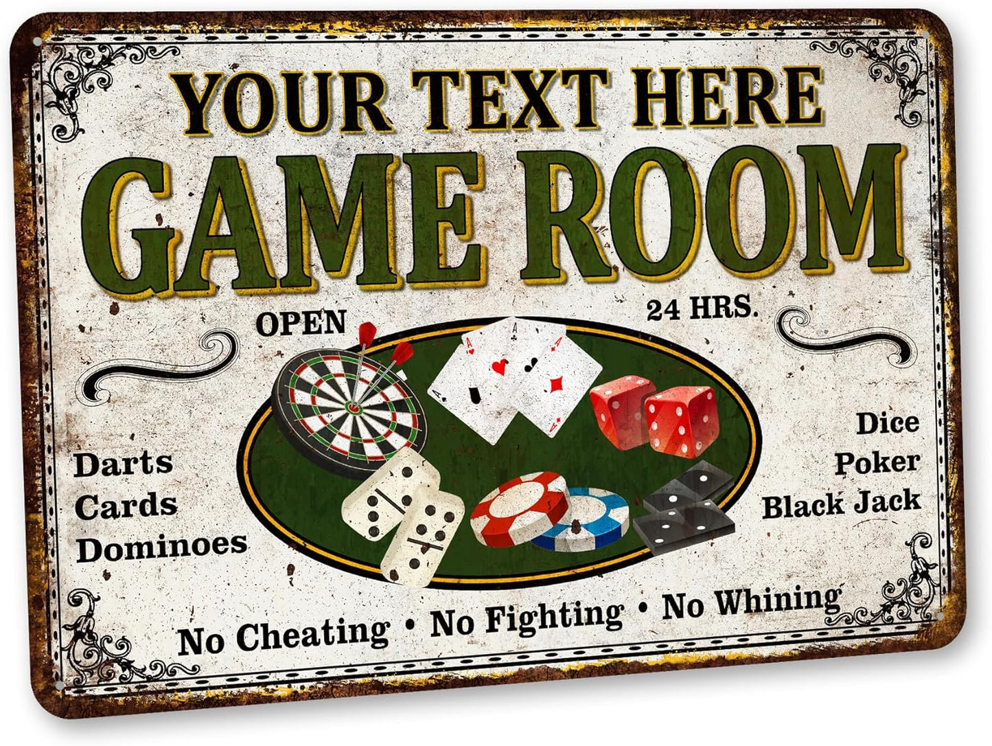 Personalized Game Room Sign Custom Decor for Your Space