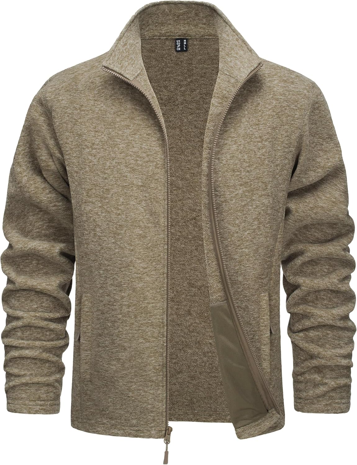 TACVASEN Men's Fleece Jackets Full Zip Lightweight Warm Coats