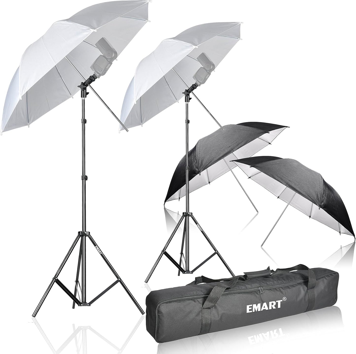 EMART 33 inch Reflective Photography Umbrella Kit for Studio Use
