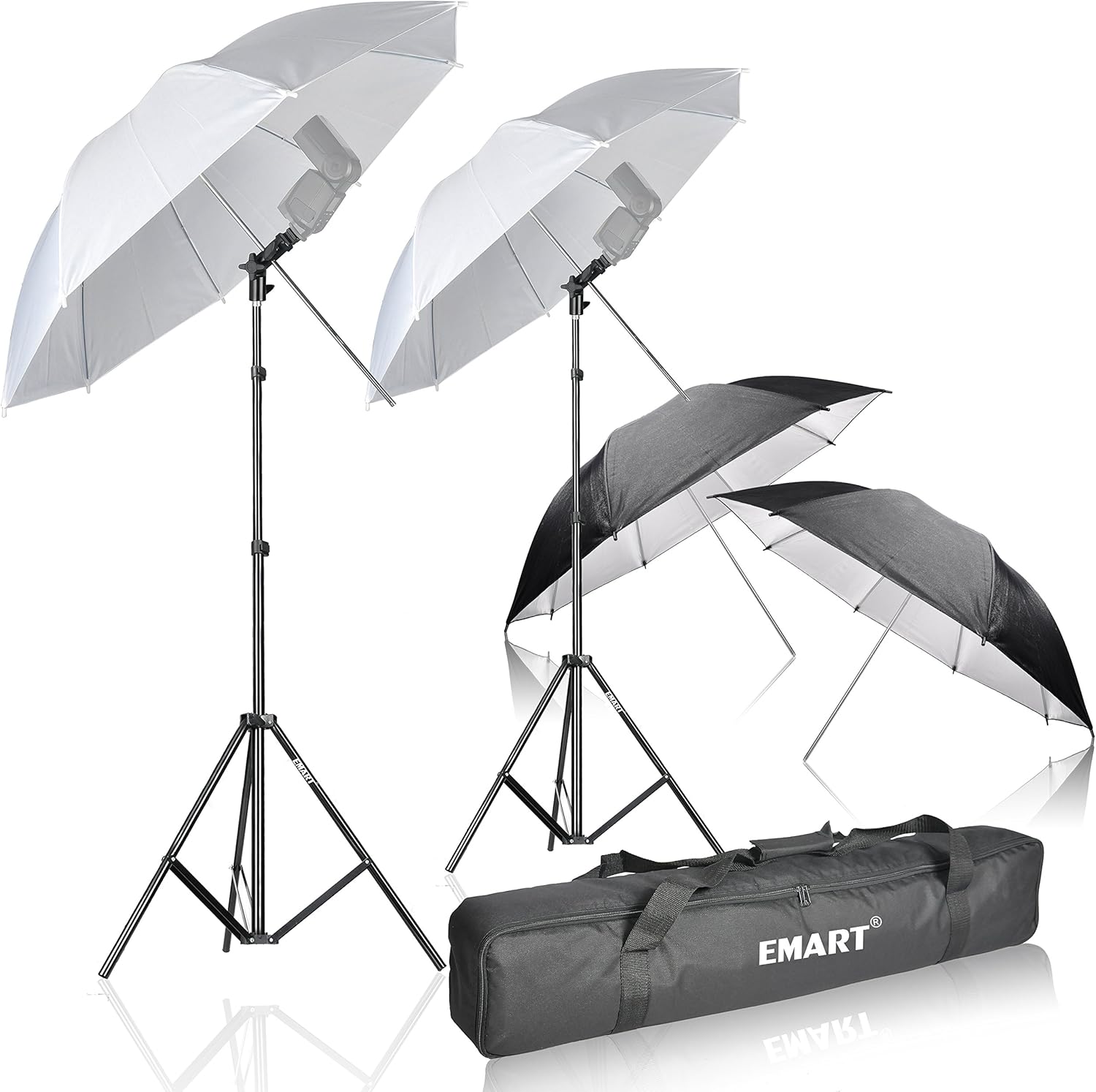 EMART 33 inch Reflective Photography Umbrella Kit for Studio Use