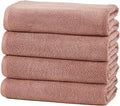 Great Bay Home Pink Bath Towel Set 4-Pack - Soft, Absorbent Popcorn