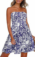 Summer Dresses for Women Beach Cover Ups Strapless Boho Floral - Easy