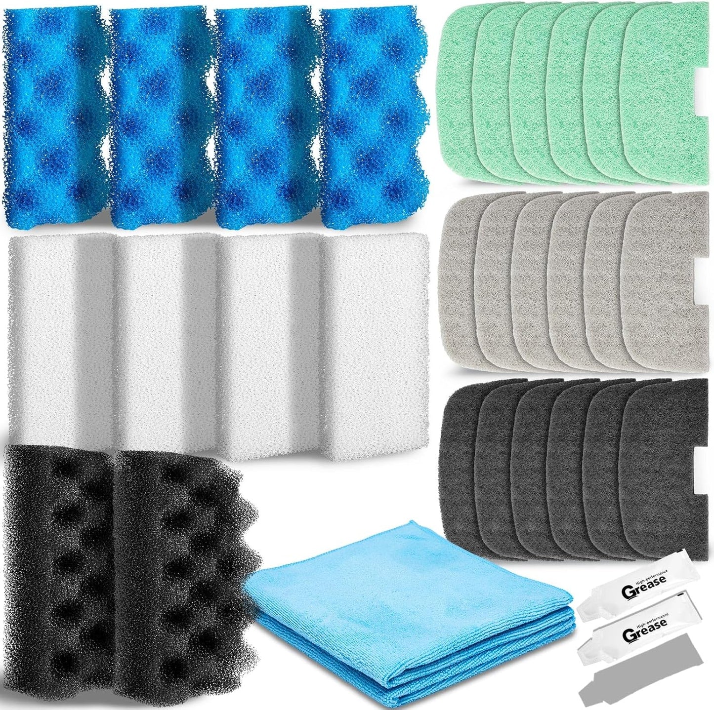 32 Pcs Aquarium Replacement Maintenance Kit for Fluval Filters