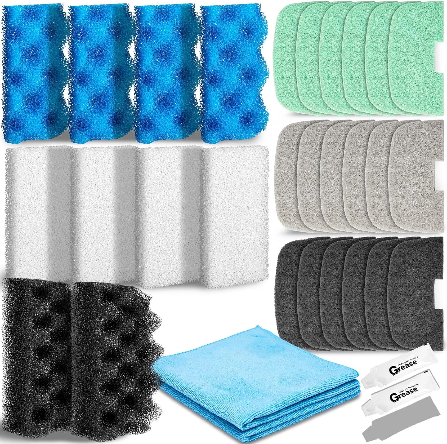 32 Pcs Aquarium Replacement Maintenance Kit for Fluval Filters
