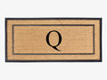 Natural Coir & Rubber Large Monogrammed Doormat 24x48
