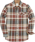 Mens Flannel Shirts for Men Long Sleeve Brushed 100% Cotton - Casual