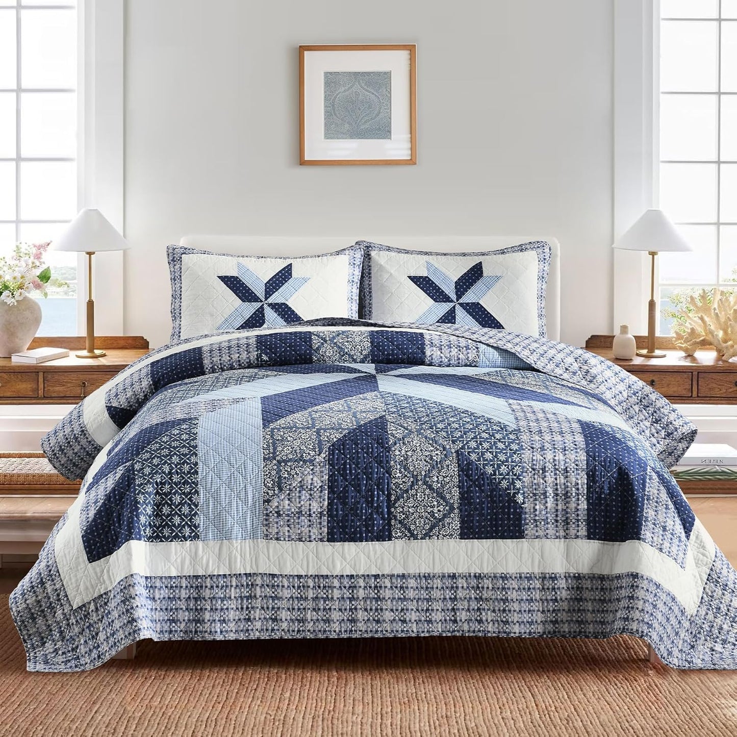 Secgo Handmade Quilted 100% Cotton Queen Comforter Set Review