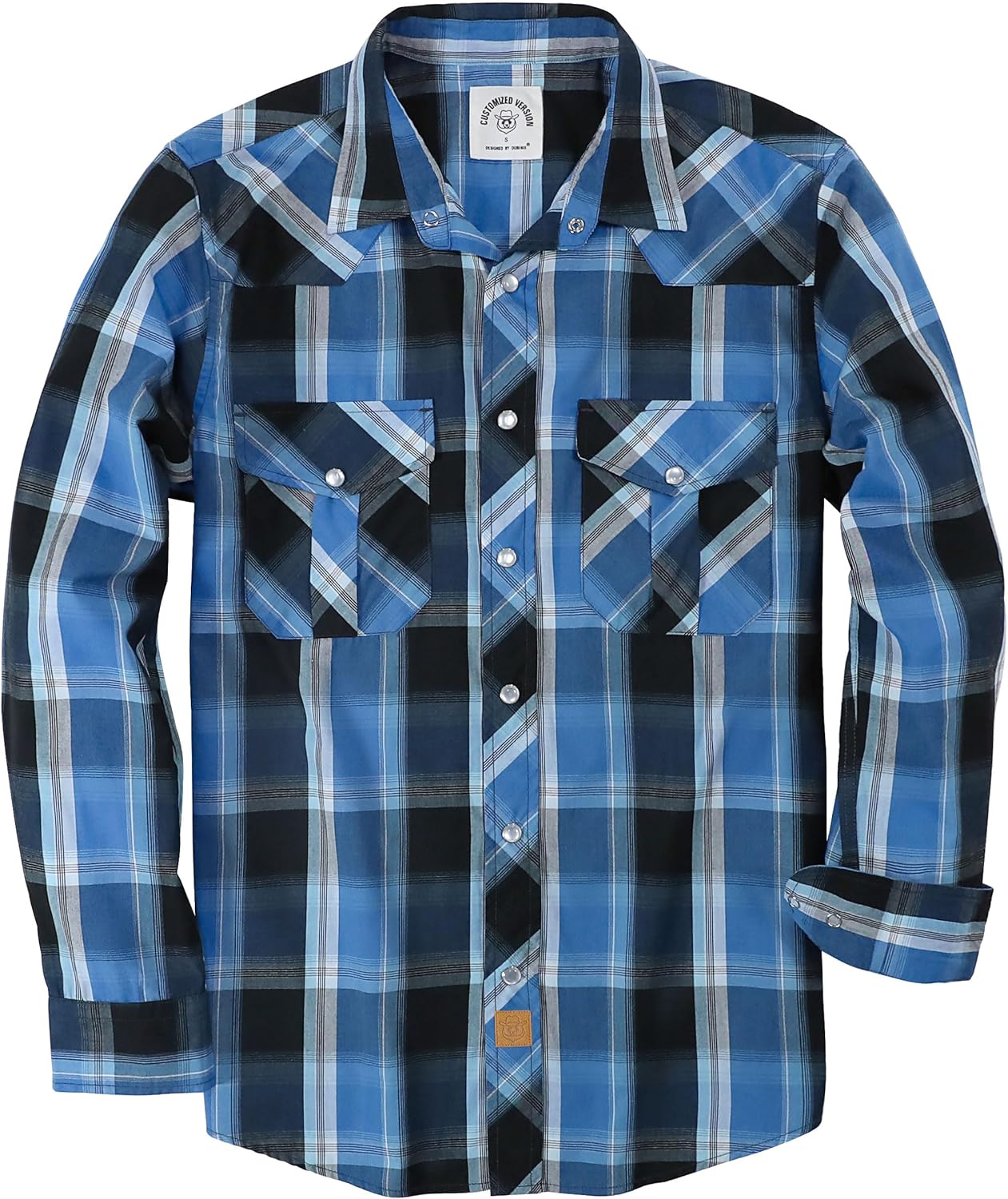 Dubinik Pearl Snap Shirts for Men: Vintage Casual Plaid Style