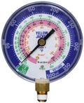 Blue Compound Pressure Gauge 3-1/8 in - Accurate HVAC Gauge