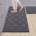 Soft Kitchen Rugs 2 PCS Non-Skid Mats - Super Absorbent Sink Mats