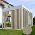 HolidayIdeas Linen Outdoor Curtains 4 Panels 110in x 95in