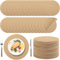 Round Burlap Placemats 100 Pack 11.8 in Reusable Rustic Table Mats