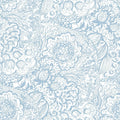 Peel and Stick Wallpaper Boho Blue and White Floral Design