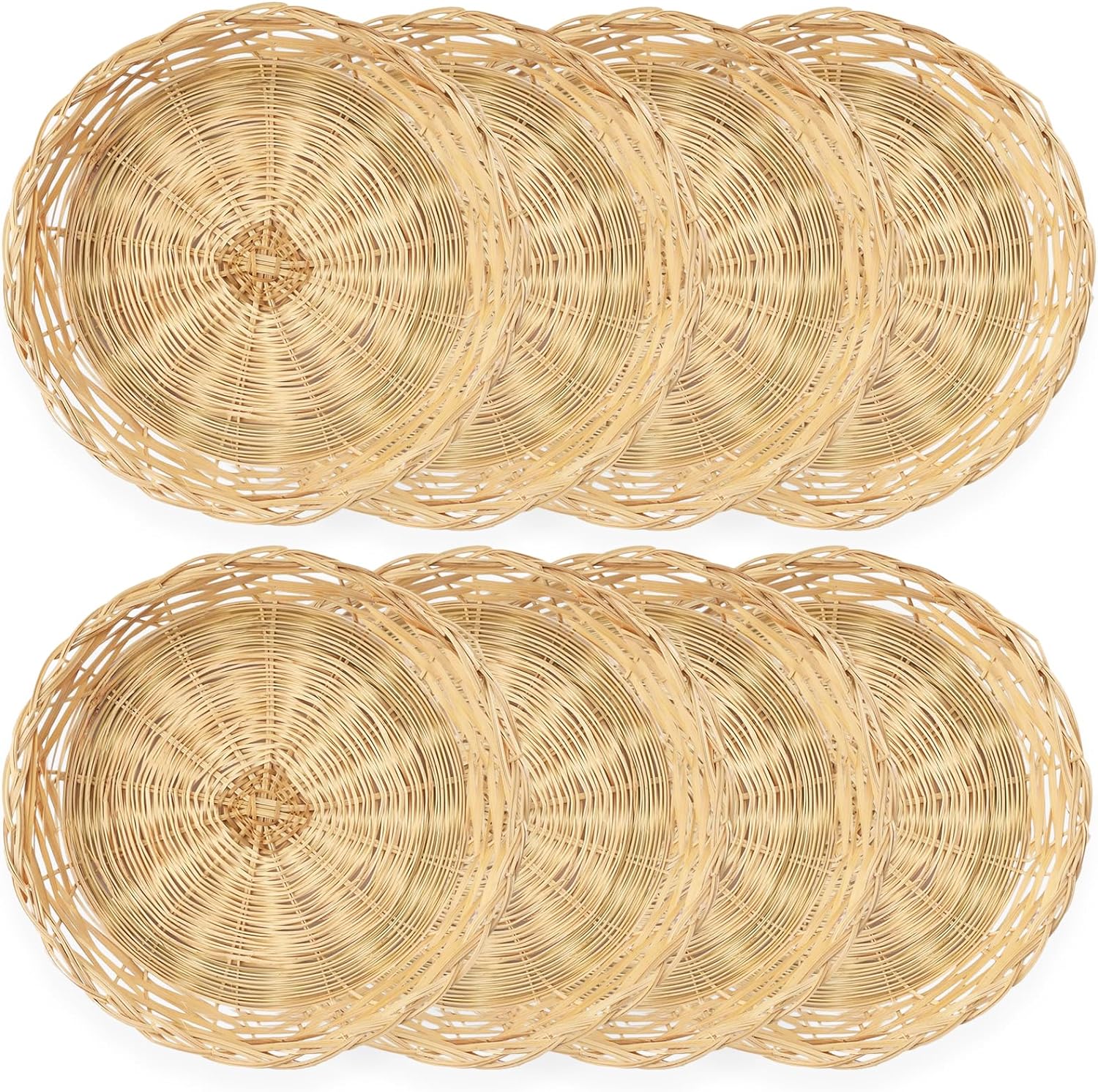 Cheardia 10 Reusable Bamboo Plate Holders