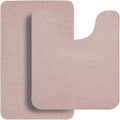 Bathroom Rugs Set 2 Pieces Beige - Ultra Thin Quick Dry Mats