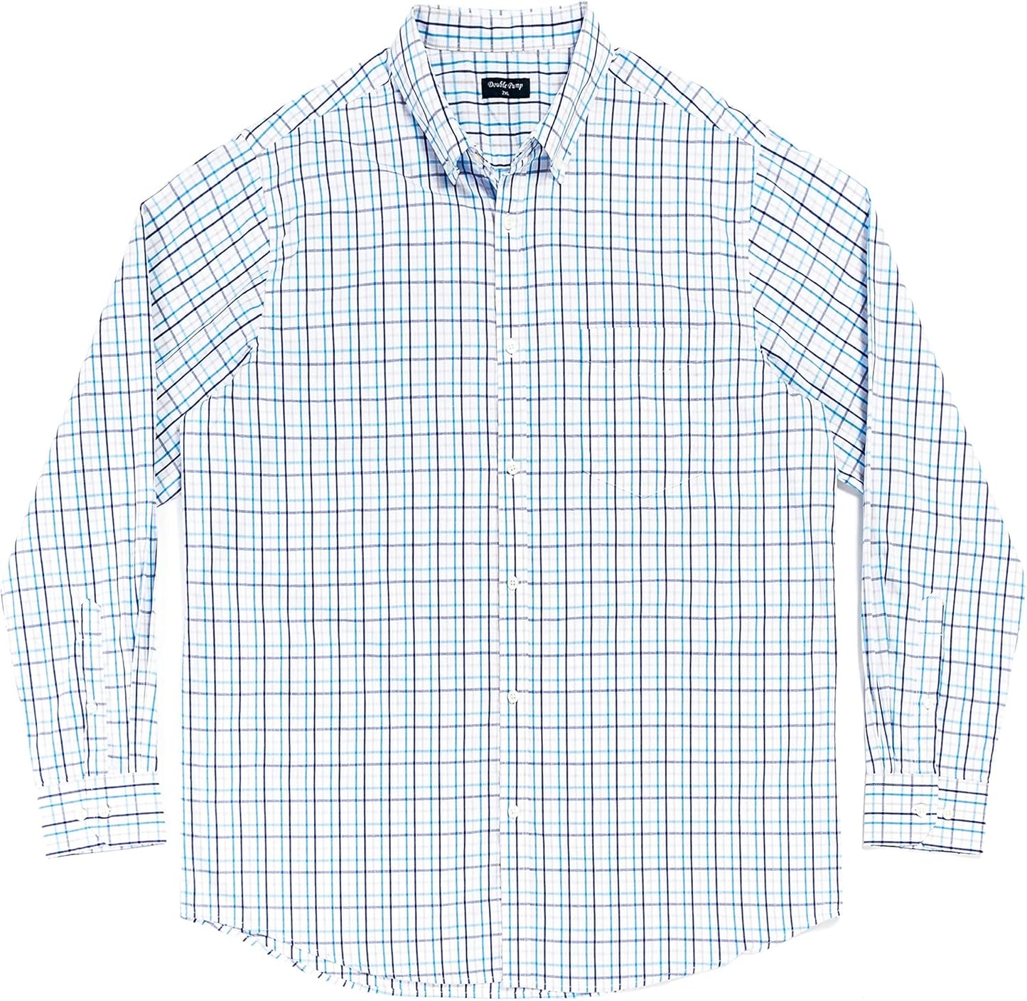 Double Pump Big and Tall Shirts for Men Long Sleeve Button Down