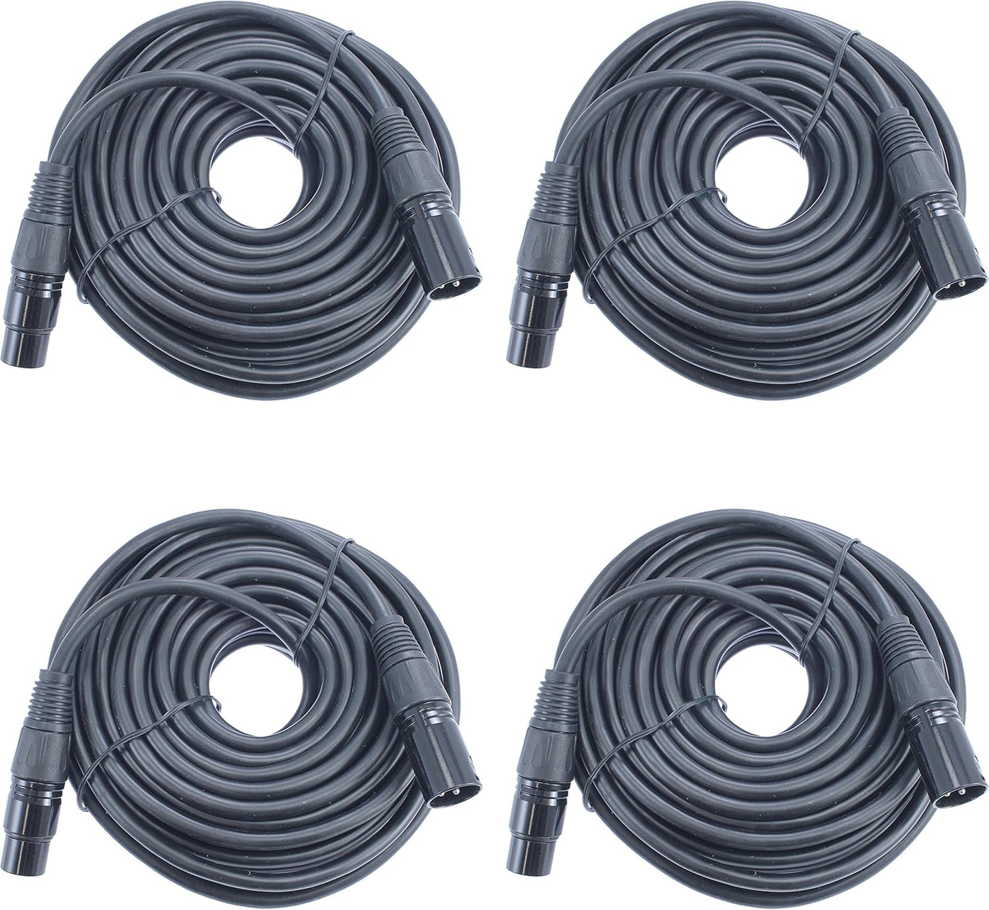 Balanced XLR Mic Cable with Male to Female Connectors 50ft