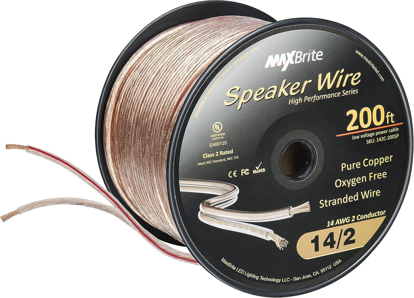 High Performance 14 Gauge Speaker Wire for Clear Sound Quality