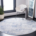 SAFAVIEH Amelia 5 ft Round Area Rug - Modern Ivory & Blue