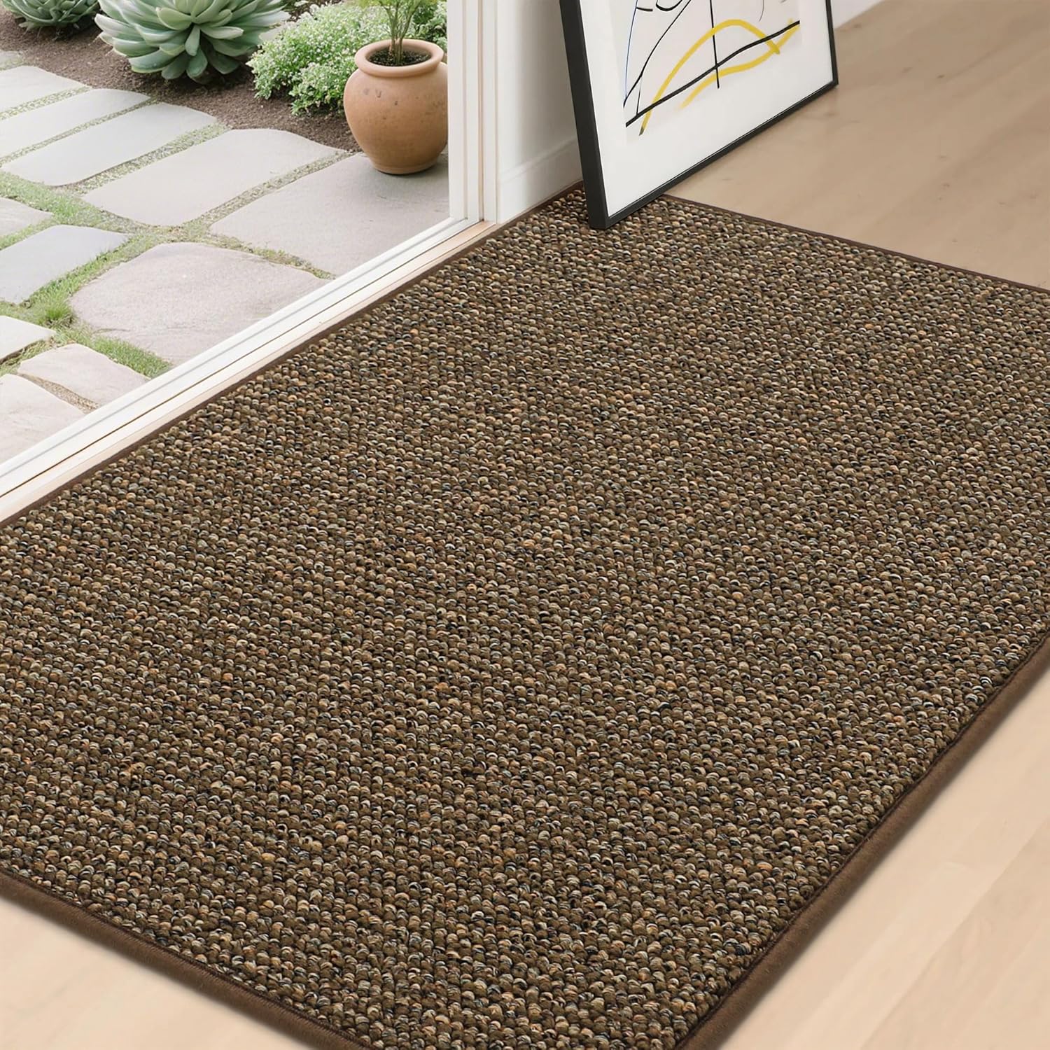 BEQHAUSE Dirt Trapper Door Mat 32in x 48in for Home Entry
