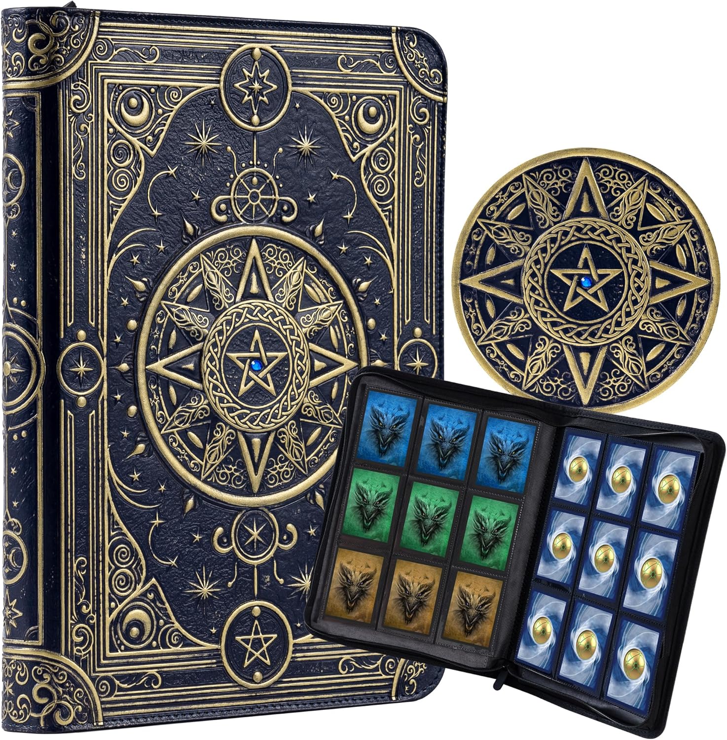 Star Mage Trading Card Binder - Premium Faux-Leather Storage